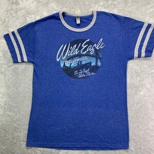 Dollywood Wild Eagle Roller Coaster Ringer Tee Retro Theme Park Graphic Medium